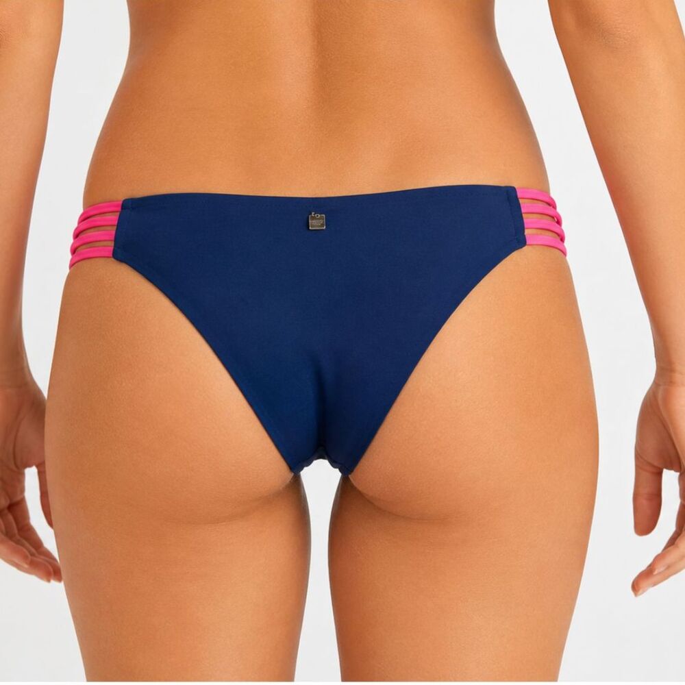 Fabletics Navy Vivian Cheeky Bikini Bottom S